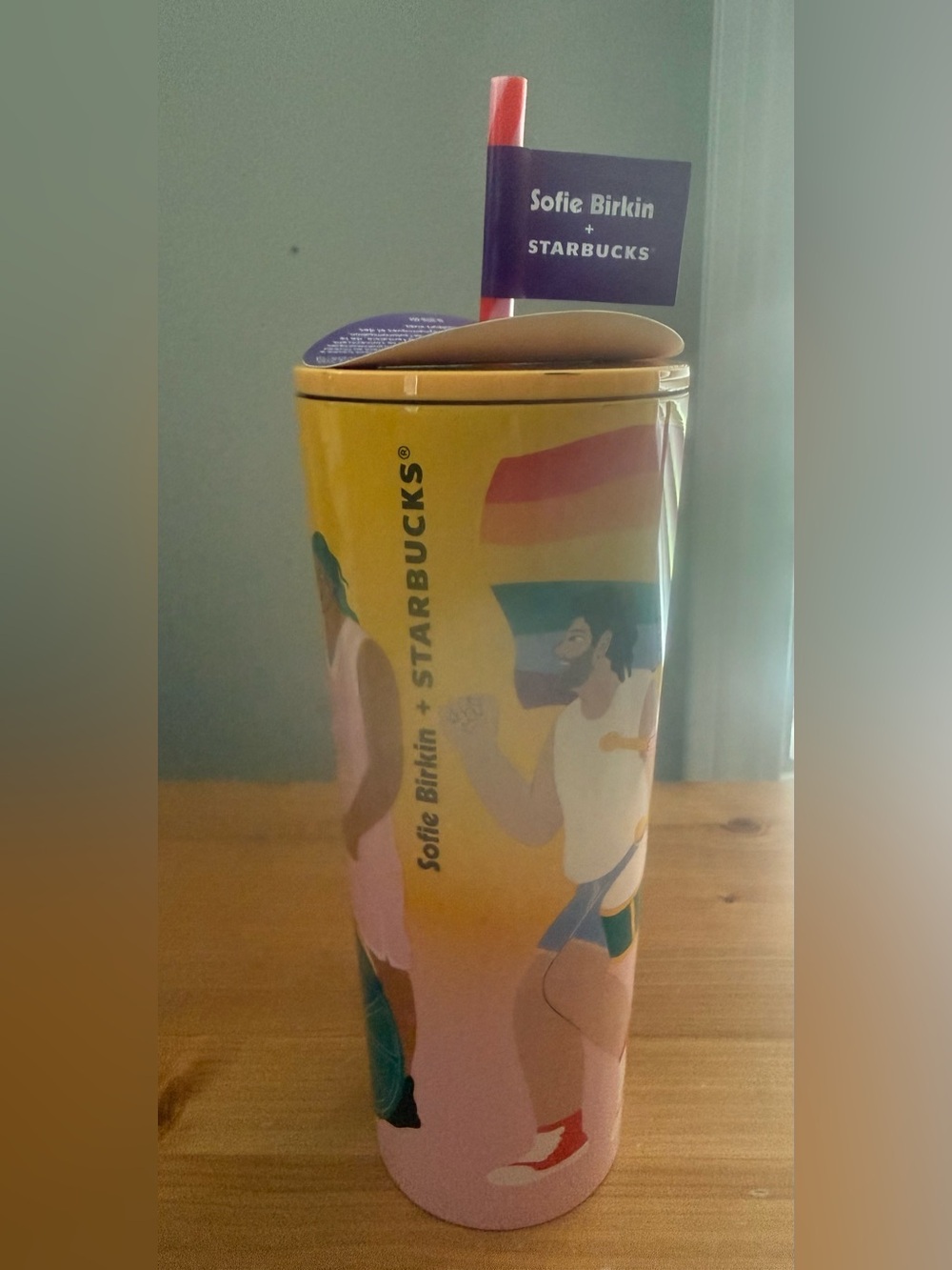 Starbucks Yellow & Pink Sofie Birkin Rainbow Tumbler
